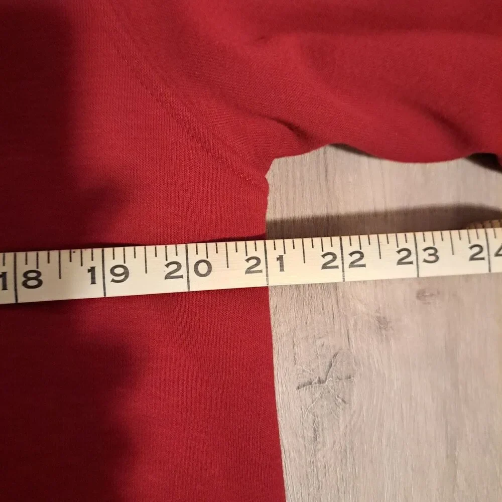 True Religion Men's Red Fleece Pullover Hoodie Size Medium‎